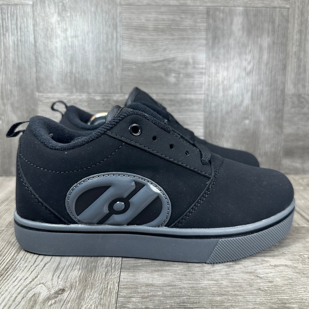 Heelys Skate Shoes Youth 1 Black Grey Roller Sneakers NEW